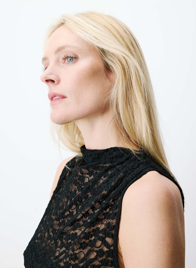 G&M - Sleeveless Avilla Lace Top - Noir
