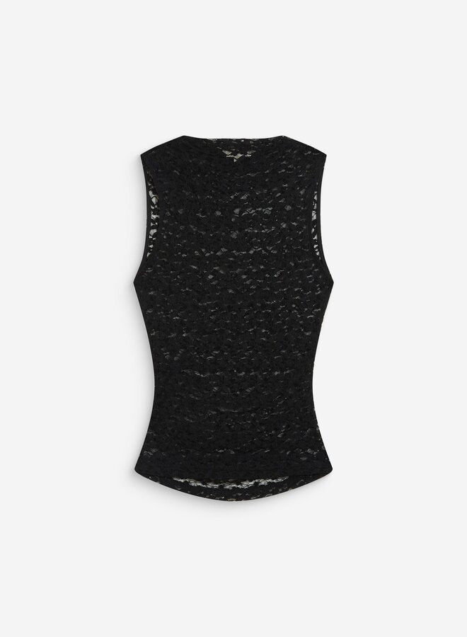 G&M - Sleeveless Avilla Lace Top - Noir