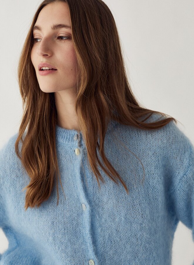 Noella - N-Kae Mohair Cardigan - Baby Blue