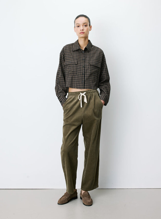G&M - Boxy Cropped Shirt Azelle - Noir
