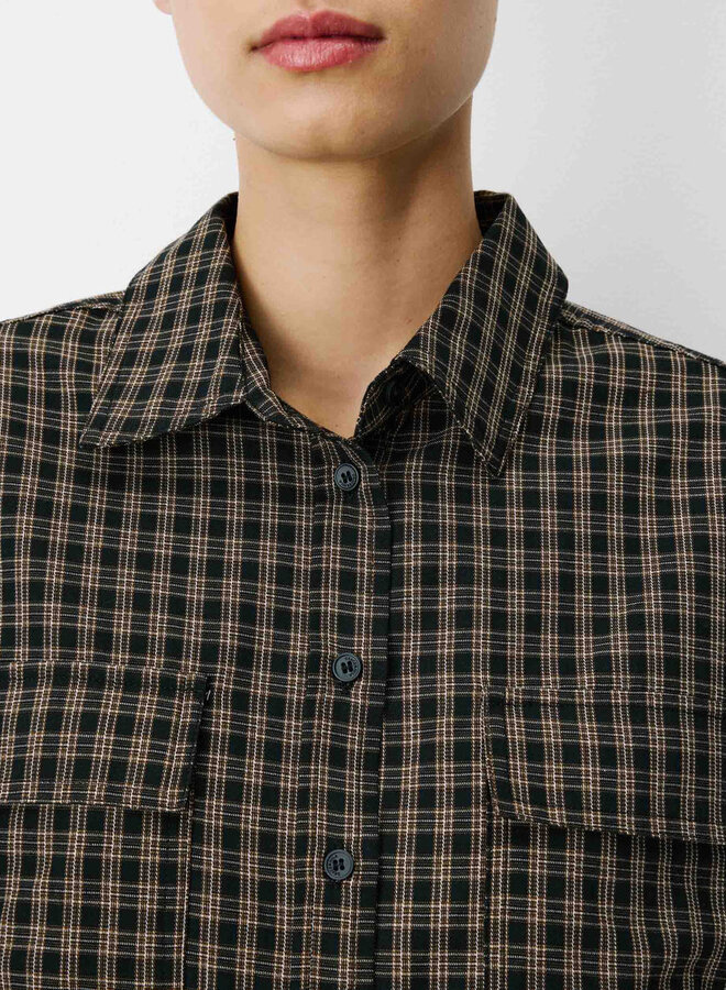 G&M - Boxy Cropped Shirt Azelle - Noir
