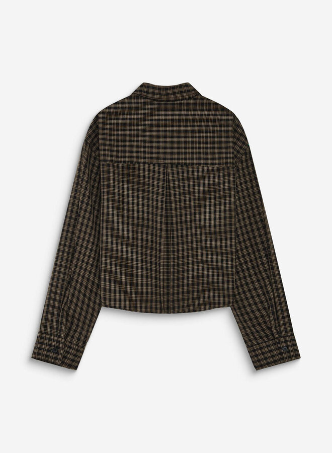 G&M - Boxy Cropped Shirt Azelle - Noir