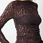 G&M - Boat-Neck Lace Top Avoine - Chocolat