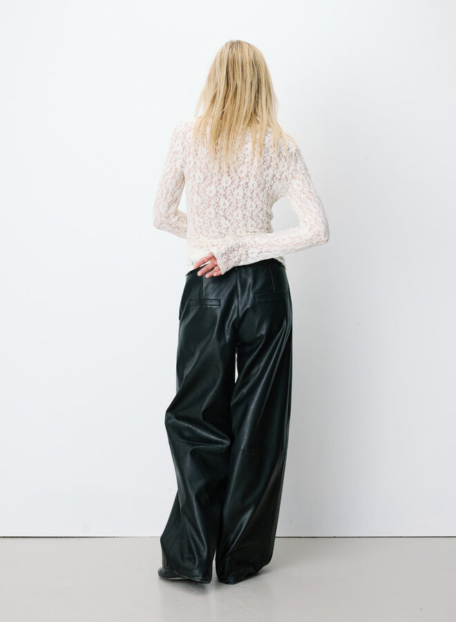 G&M - Boat-Neck Lace Top Avoine - Ecru