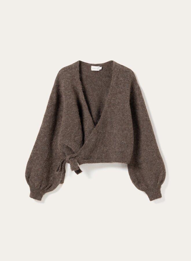 Noella - N-Maelee Knit Cardigan - Timber Brown Melange