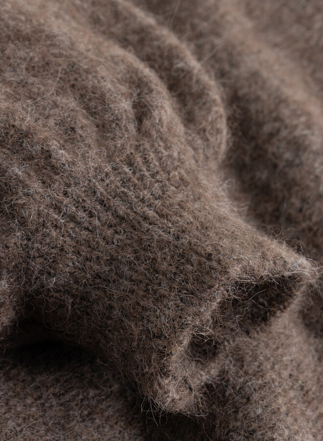 Noella - N-Maelee Knit Cardigan - Timber Brown Melange