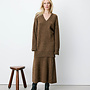 G&M - Oversized Short V-Neck Dress Airina - Chocolate
