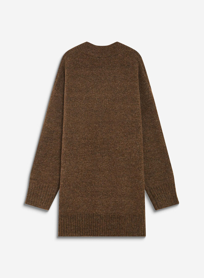 G&M - Oversized Short V-Neck Dress Airina - Chocolate