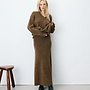 G&M - Flared Maxi Skirt Aluna - Chocolat