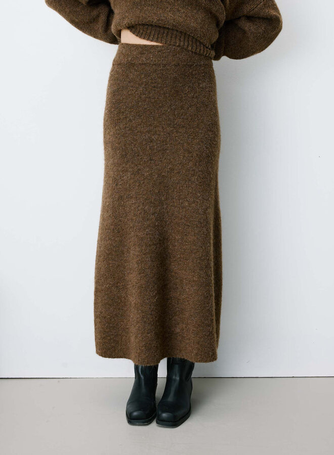 G&M - Flared Maxi Skirt Aluna - Chocolat
