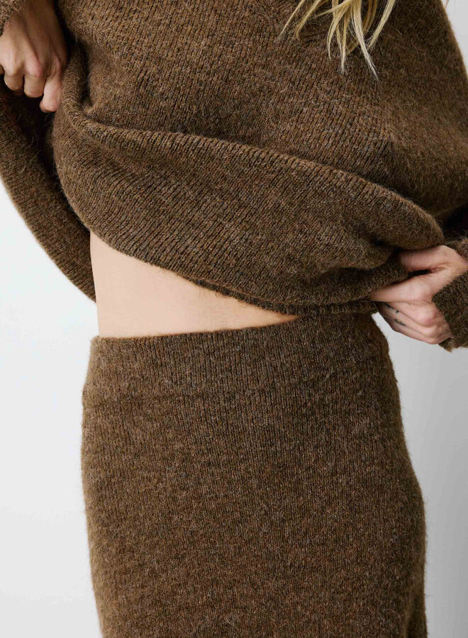 G&M - Flared Maxi Skirt Aluna - Chocolat