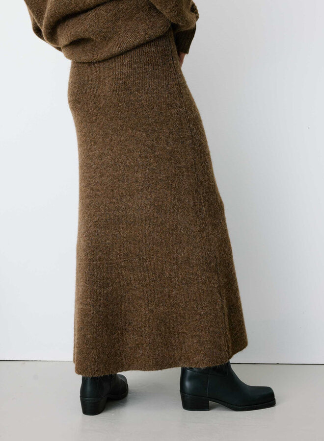 G&M - Flared Maxi Skirt Aluna - Chocolat