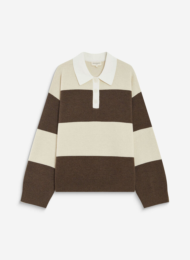 G&M - Oversized Polo Sweater Astre - Sable