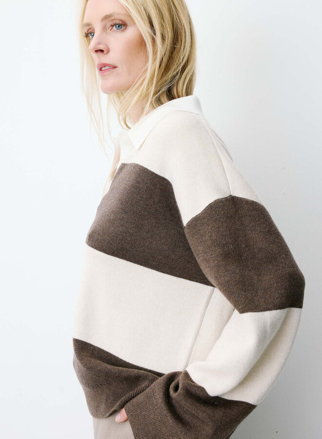 G&M - Oversized Polo Sweater Astre - Sable