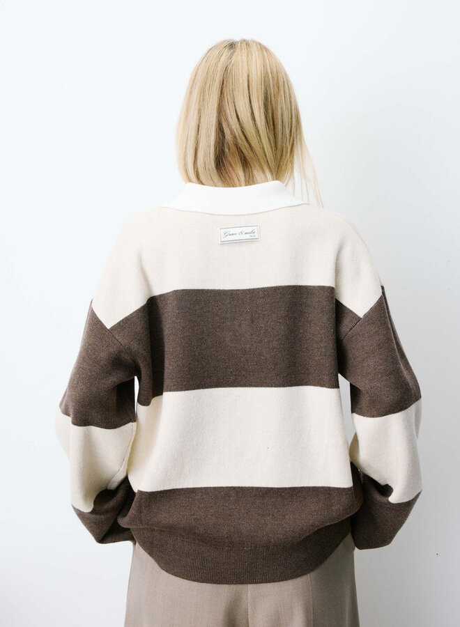 G&M - Oversized Polo Sweater Astre - Sable