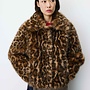 G&M - Short Leopard Faux-Fur Coat Alva - Leo