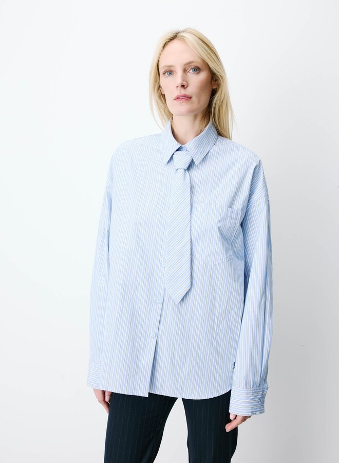 G&M - Oversized Cotton Shirt Athena - Ciel
