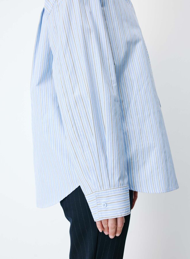 G&M - Oversized Cotton Shirt Athena - Ciel