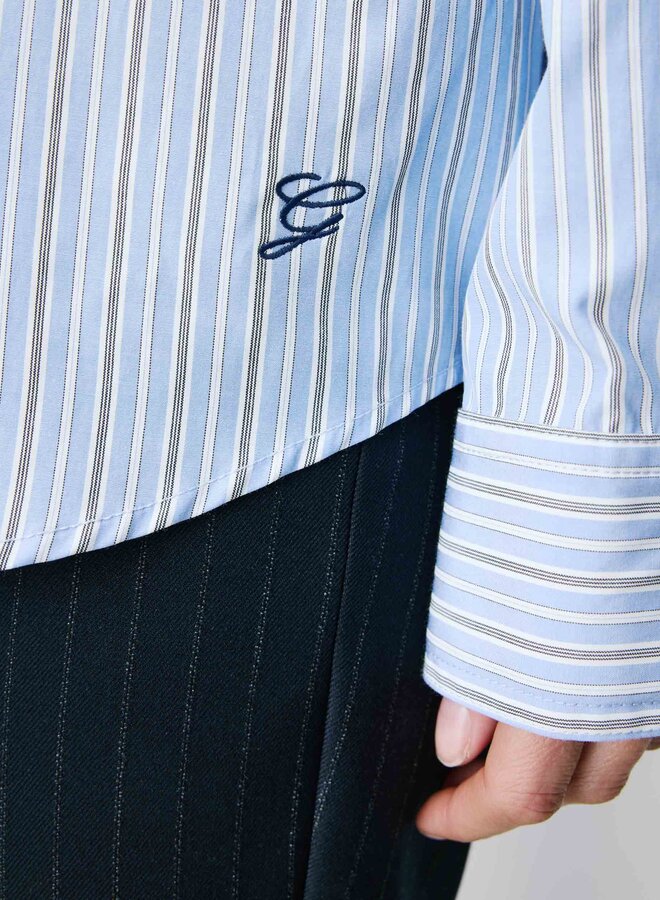 G&M - Oversized Cotton Shirt Athena - Ciel