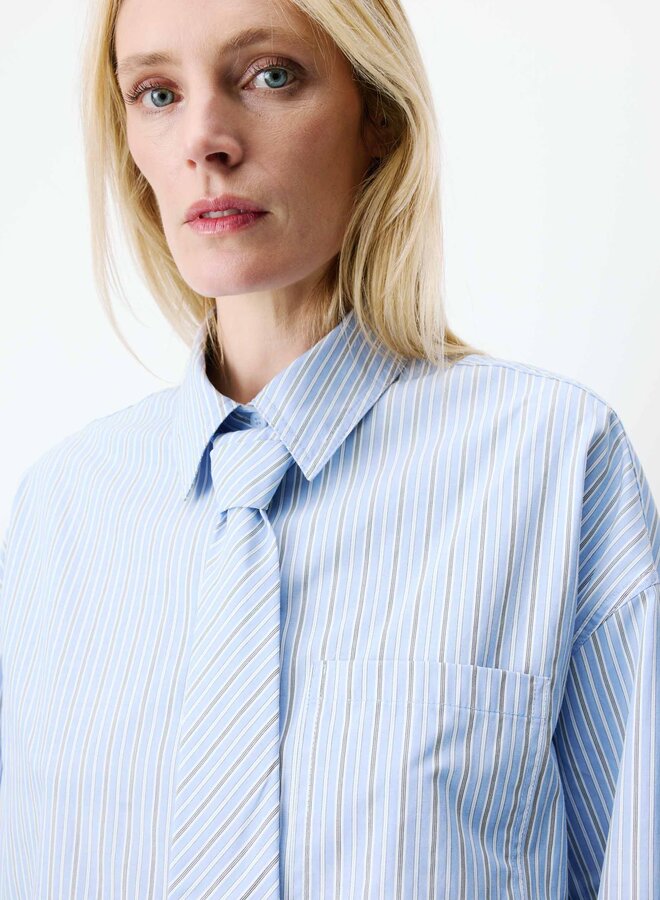 G&M - Oversized Cotton Shirt Athena - Ciel