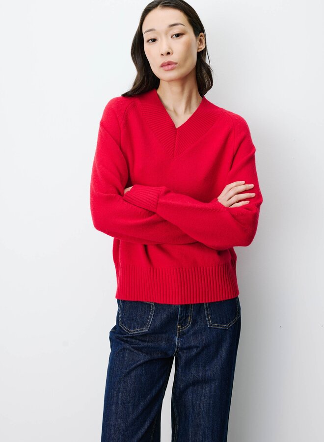 G&M - V-Neck Sweater Alden - Rouge