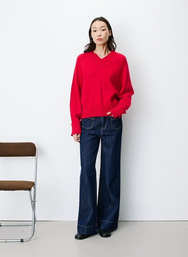 G&M - V-Neck Sweater Alden - Rouge