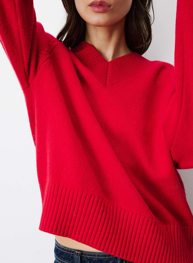 G&M - V-Neck Sweater Alden - Rouge