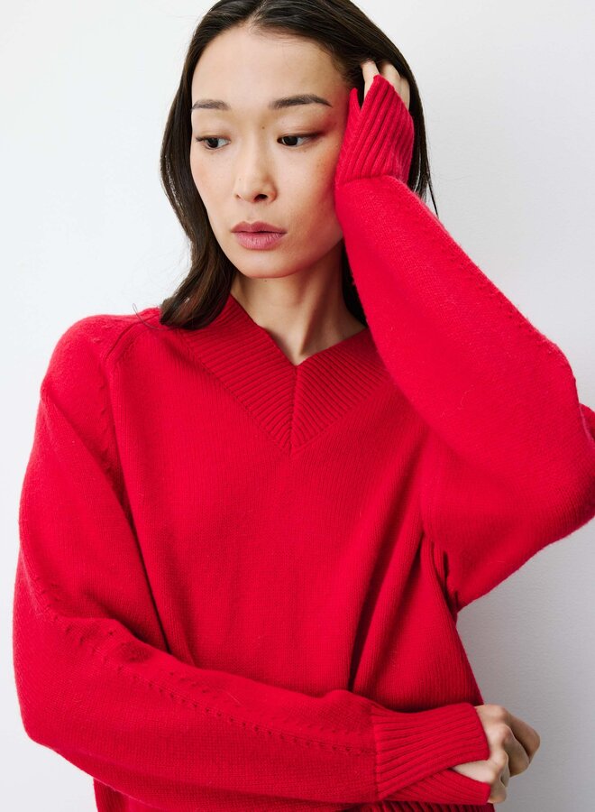 G&M - V-Neck Sweater Alden - Rouge