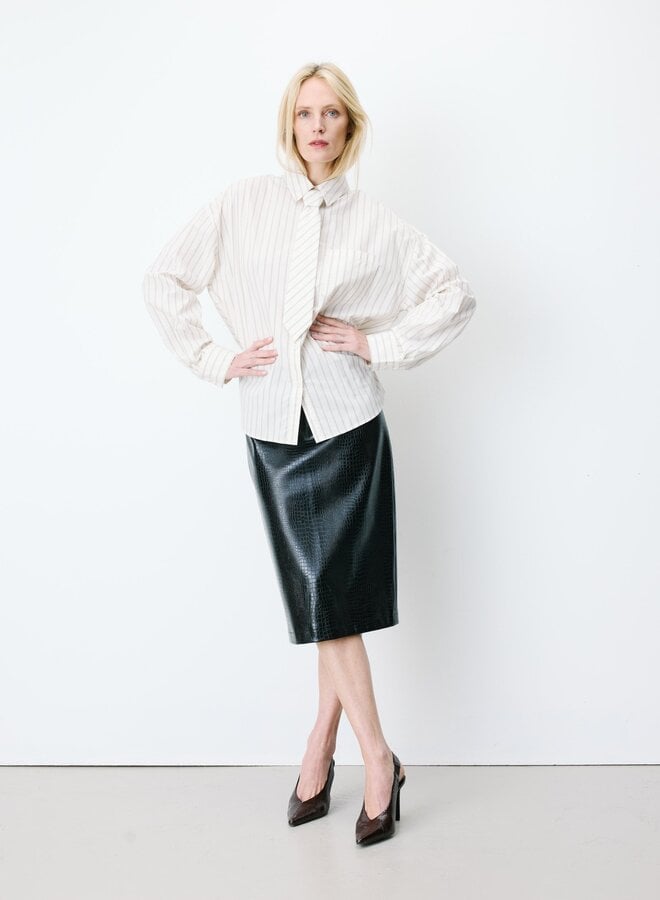 G&M - Oversized Cotton Shirt Athena - Blanc