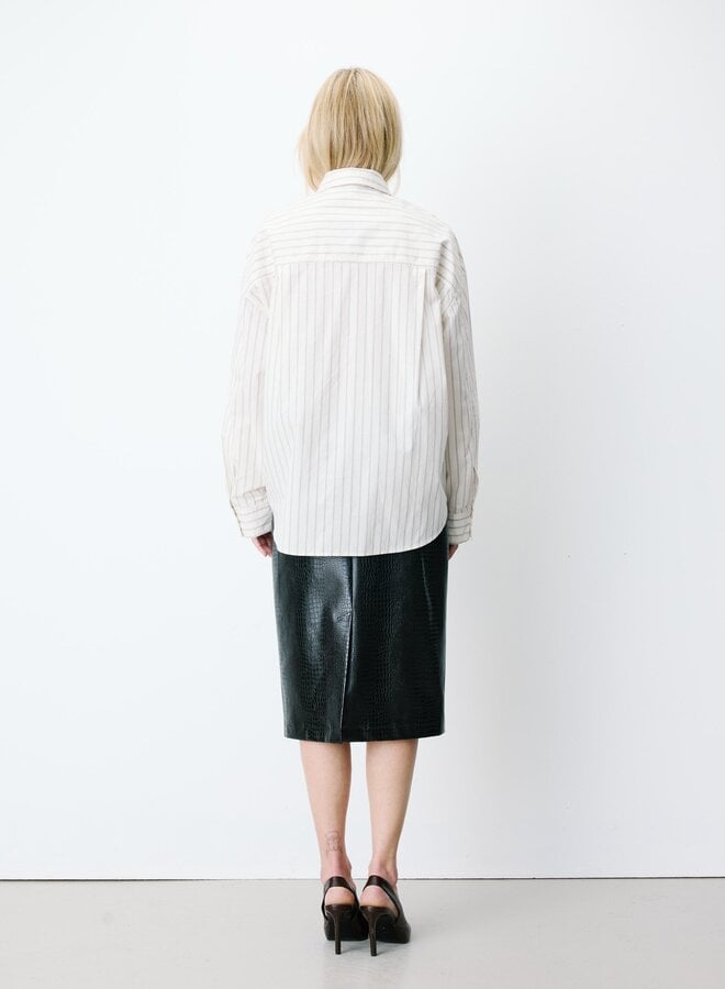 G&M - Oversized Cotton Shirt Athena - Blanc