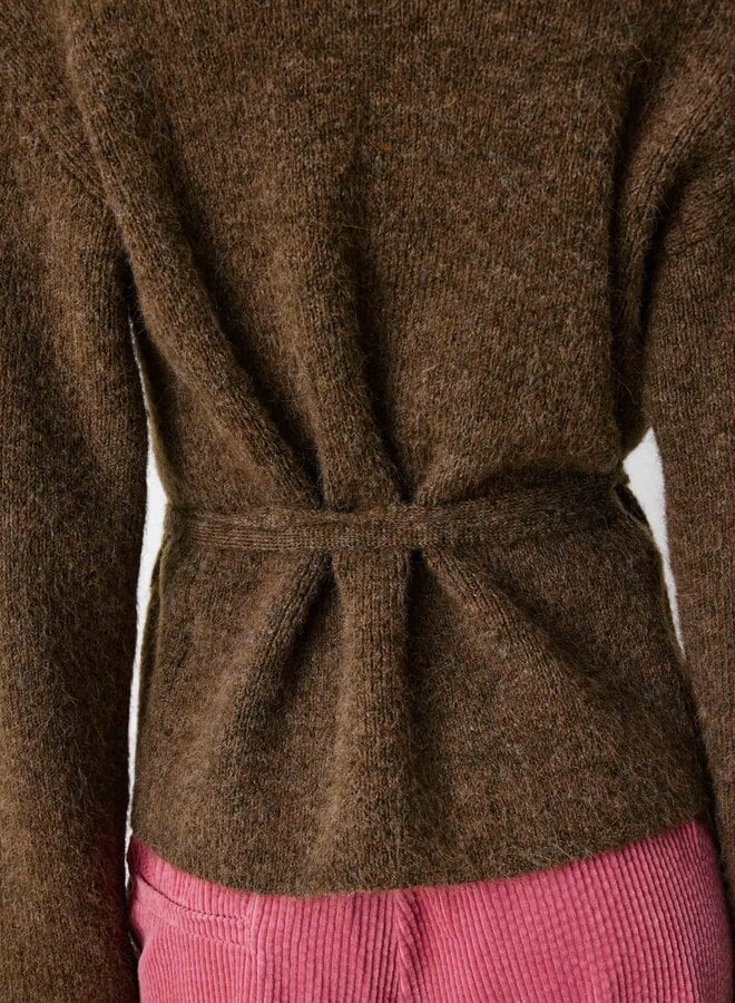 G&M - Wrap Knit Cardigan Anior - Chocolate