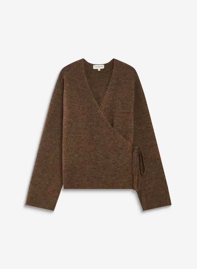 G&M - Wrap Knit Cardigan Anior - Chocolate