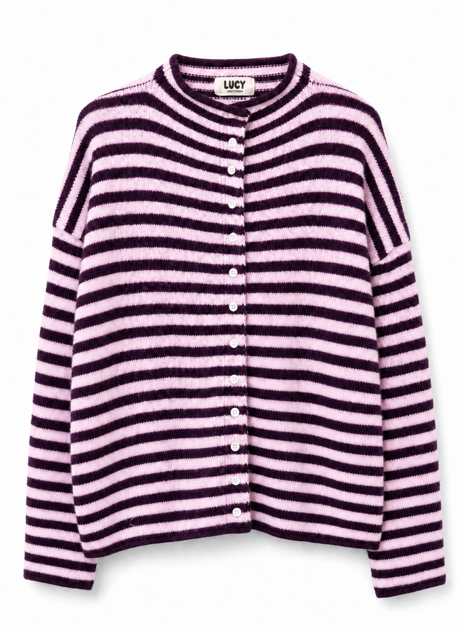 LUCY - Cardigan Fien - Berry Nice (One Size)