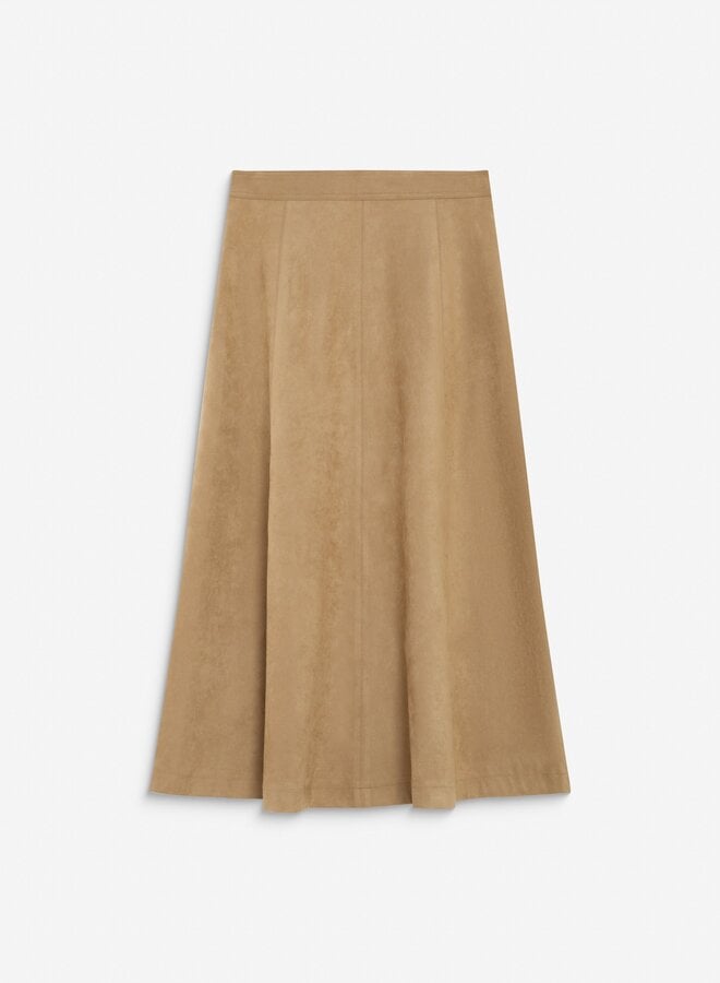 G&M - Flared Maxi Suede-Effect Skirt Ariana - Coffee