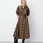 G&M - Plaid Flannel A-Line Maxi Skirt Adonia - Chocolat