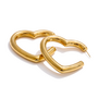 LUCY - Big Heart Earrings - Gold