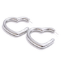 LUCY - Big Heart Earrings - Silver