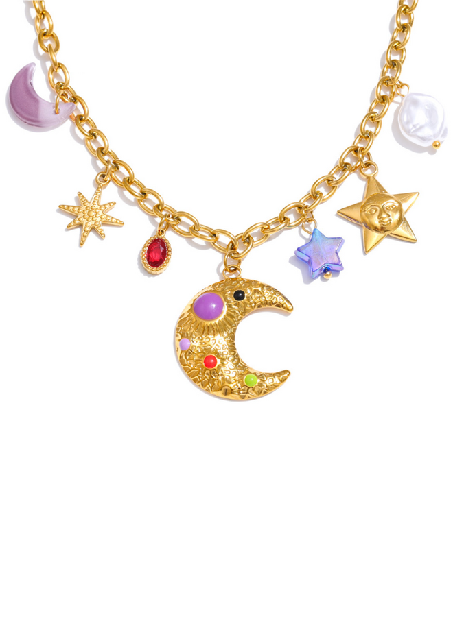LUCY - Necklace Moon Child - Gold