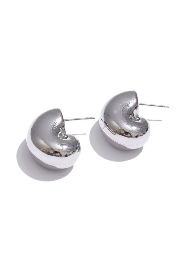 LUCY - Snail Earrings - Silver