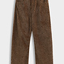 Hairy Tiger Print Trousers - Brown