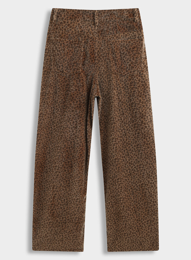 Hairy Tiger Print Trousers - Brown