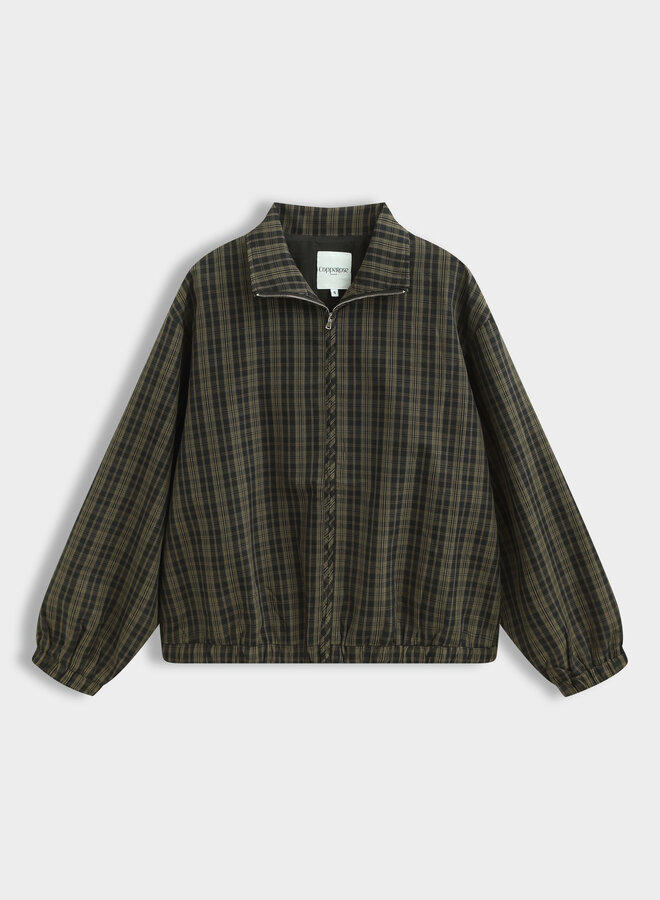 Checkered Bomber Jack - Khaki