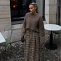 Maxi Checked Skirt - Grey
