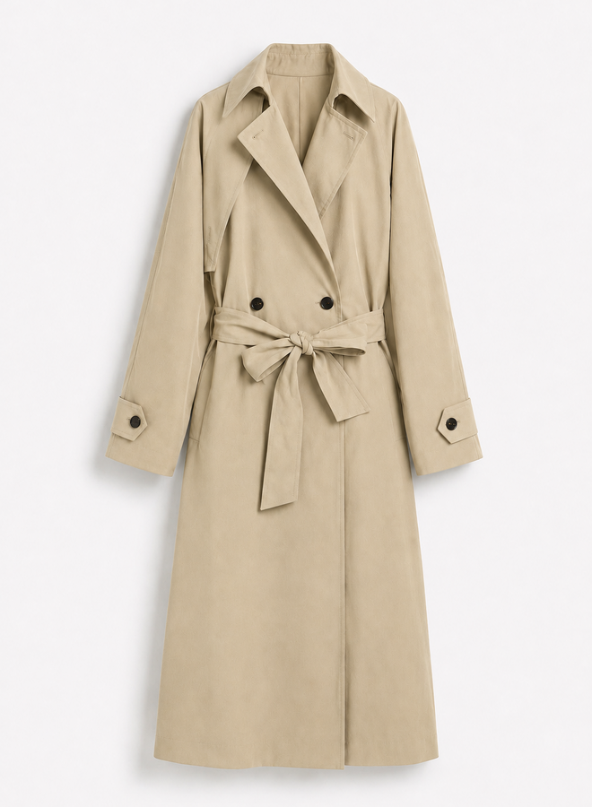 Funnel Neck Trench Coat Lanou - Camel