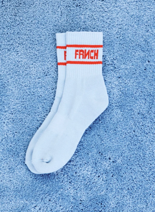 FRNCH - Logo Socks - Light Blue