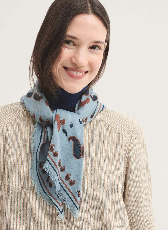 Nice Things - "Poodles Print" Bandana - Medium Light Blue