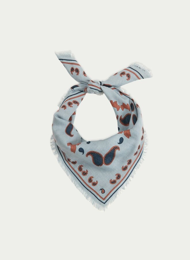 Nice Things - "Poodles Print" Bandana - Medium Light Blue