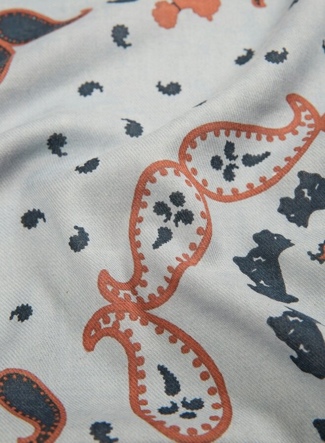 Nice Things - "Poodles Print" Bandana - Medium Light Blue