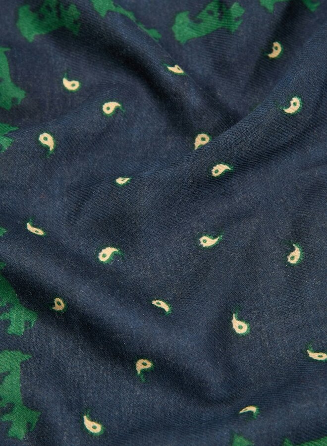 Nice Things - "Poodles Print" Bandana - Navy