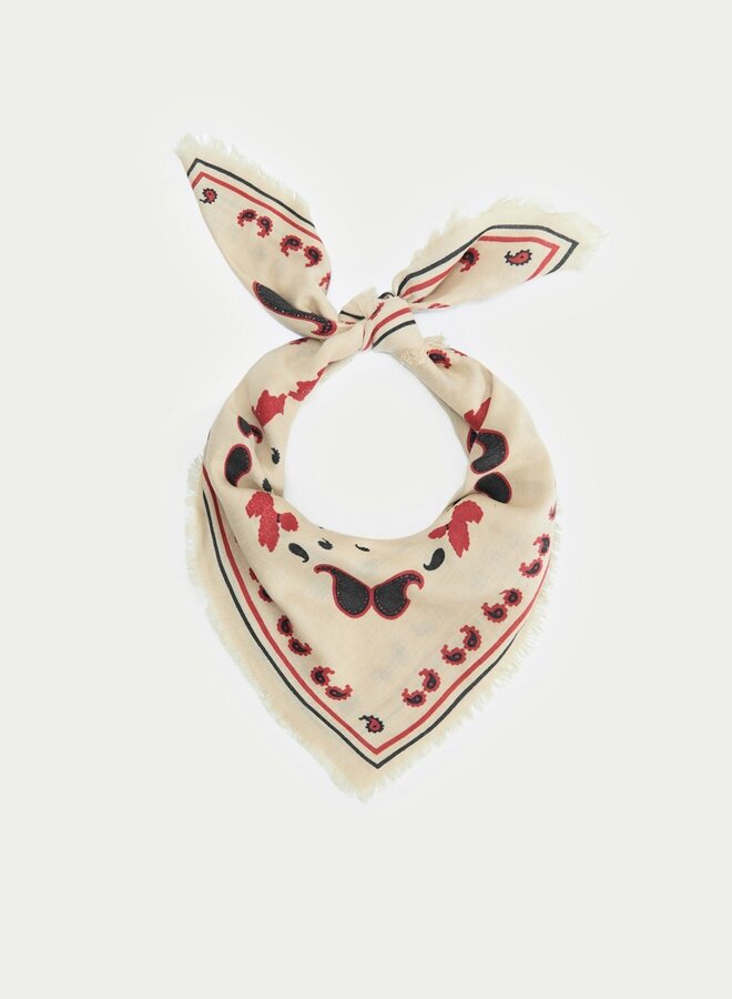 Nice Things - "Poodles Print" Bandana - Beige